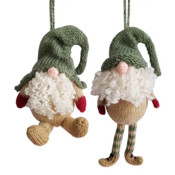 Melange Collection Other - Bundle of 2 Holiday Knit Gnome Ornaments